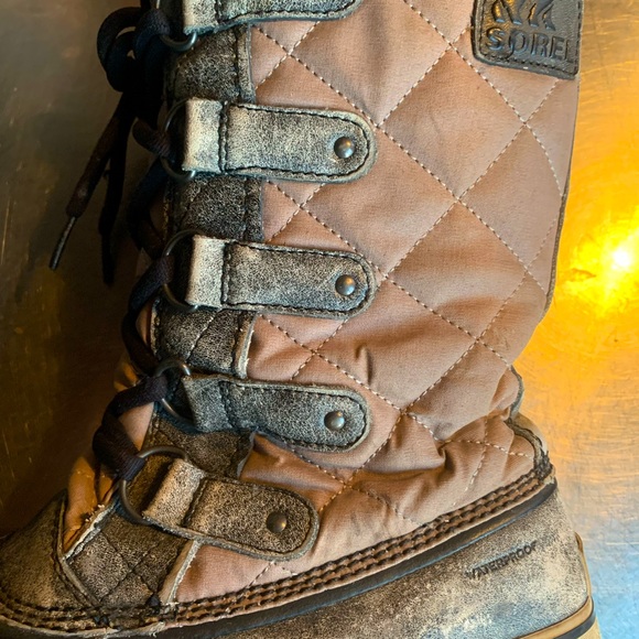 Sorel Tofino Women’s waterproof faux fur trim Gray/Taupe winter snow boots - 9.5 - Picture 3 of 8